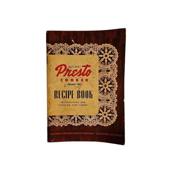Kitchen | Vintage 1946 Presto Pressure Cooker Model 4 Recipe Book ...